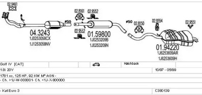 Система выпуска ОГ MTS C380139002939