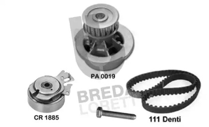 Водяной насос + комплект зубчатого ремня BREDA LORETT KPA0019A