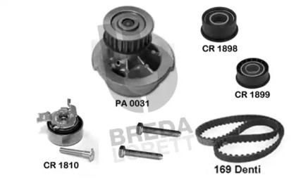Водяной насос + комплект зубчатого ремня BREDA LORETT KPA0028A