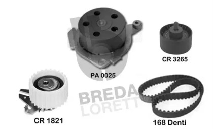 Комплект водяного насоса / зубчатого ремня BREDA LORETT KPA0096B