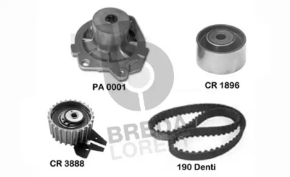 Водяной насос + комплект зубчатого ремня BREDA LORETT KPA0099A