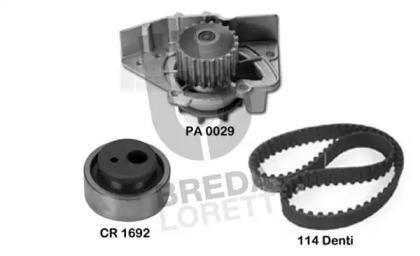 Комплект водяного насоса / зубчатого ремня BREDA LORETT KPA0103A