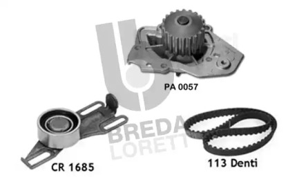 Водяной насос + комплект зубчатого ремня BREDA LORETT KPA0113A