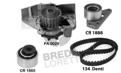 Водяной насос + комплект зубчатого ремня BREDA LORETT KPA0115A