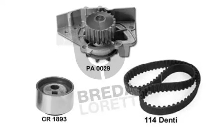 Водяной насос + комплект зубчатого ремня BREDA LORETT KPA0122A