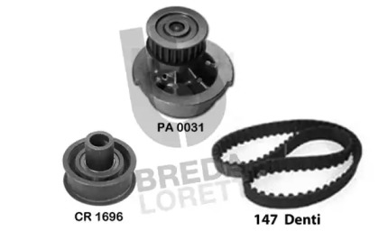 Водяной насос + комплект зубчатого ремня BREDA LORETT KPA0139A