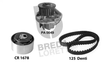 Комплект водяного насоса / зубчатого ремня BREDA LORETT KPA0165A