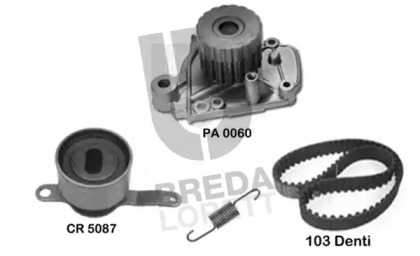 Водяной насос + комплект зубчатого ремня BREDA LORETT KPA0175B