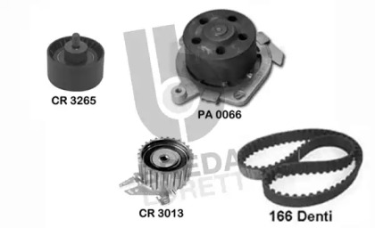Комплект водяного насоса / зубчатого ремня BREDA LORETT KPA0589A