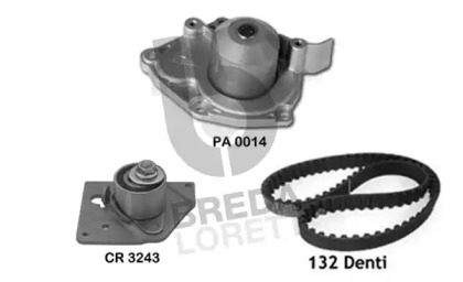 Водяной насос + комплект зубчатого ремня BREDA LORETT KPA0597A