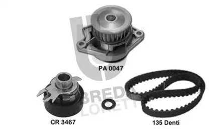 Водяной насос + комплект зубчатого ремня BREDA LORETT KPA0654B