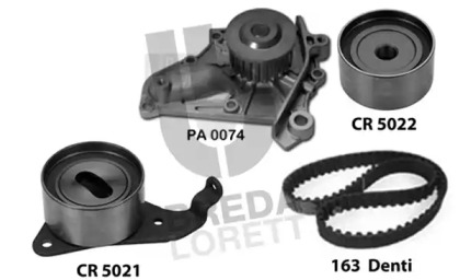 Водяной насос + комплект зубчатого ремня BREDA LORETT KPA0669A