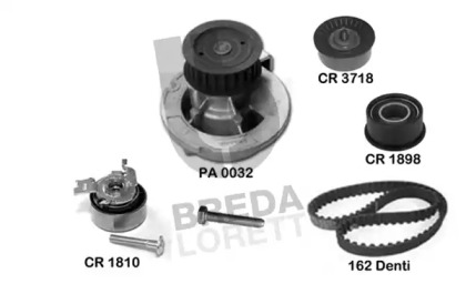 Водяной насос + комплект зубчатого ремня BREDA LORETT KPA0718B