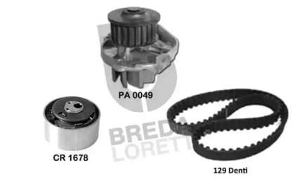 Комплект водяного насоса / зубчатого ремня BREDA LORETT KPA0727C