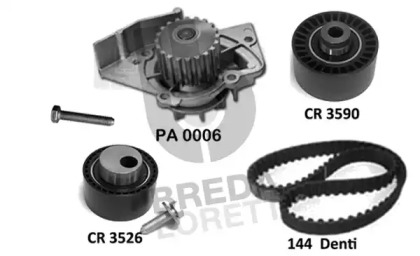 Комплект водяного насоса / зубчатого ремня BREDA LORETT KPA0785A