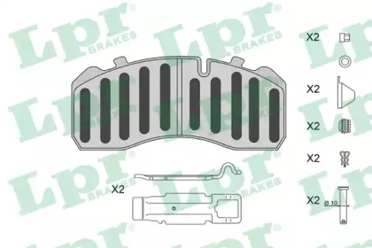 Комплект тормозных колодок LPR 05P1174K