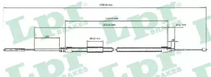 Трос LPR C0077B