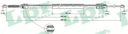 Трос, стояночная тормозная система LPR C0741B