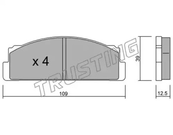Комплект тормозных колодок TRUSTING 001.1