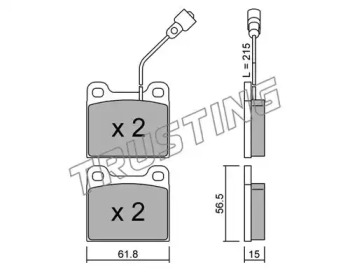 Комплект тормозных колодок TRUSTING 003.2