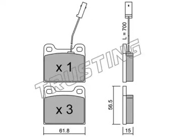 Комплект тормозных колодок TRUSTING 003.3