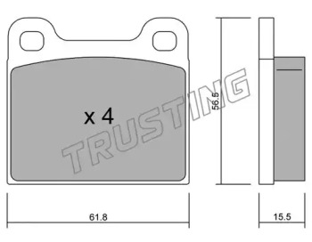 Комплект тормозных колодок TRUSTING 003.4