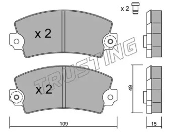 Комплект тормозных колодок TRUSTING 005.0