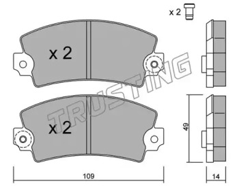 Комплект тормозных колодок TRUSTING 005.5