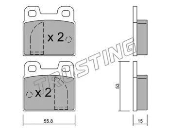 Комплект тормозных колодок TRUSTING 010.0