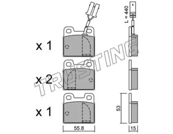 Комплект тормозных колодок TRUSTING 010.1