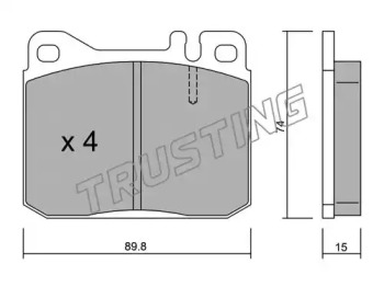 Комплект тормозных колодок TRUSTING 013.0