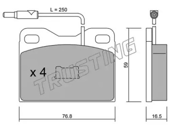 Комплект тормозных колодок TRUSTING 017.3