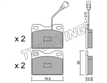 Комплект тормозных колодок TRUSTING 017.4