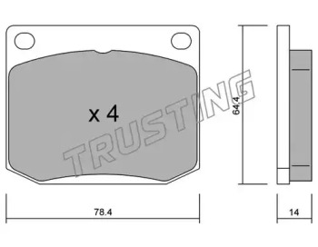 Комплект тормозных колодок TRUSTING 020.1