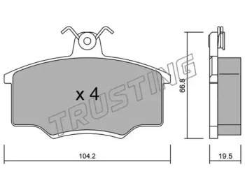 Комплект тормозных колодок TRUSTING 026.0