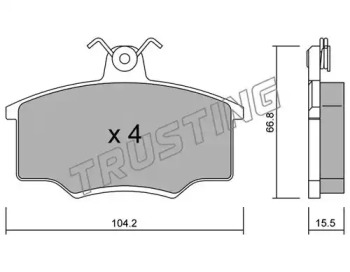 Комплект тормозных колодок TRUSTING 026.1