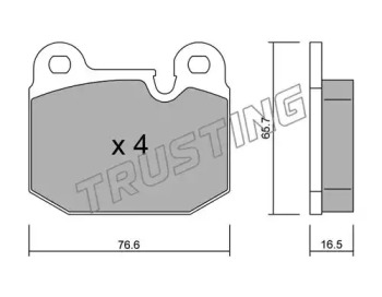 Комплект тормозных колодок TRUSTING 029.0