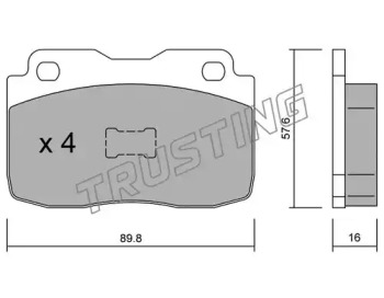 Комплект тормозных колодок TRUSTING 030.0