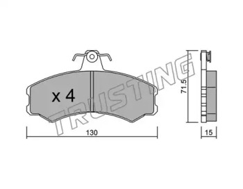 Комплект тормозных колодок TRUSTING 033.1