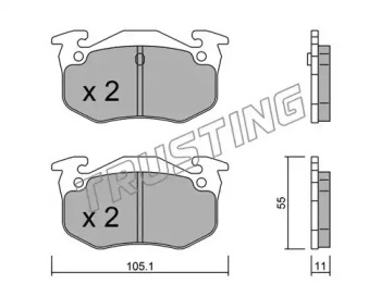 Комплект тормозных колодок TRUSTING 040.0