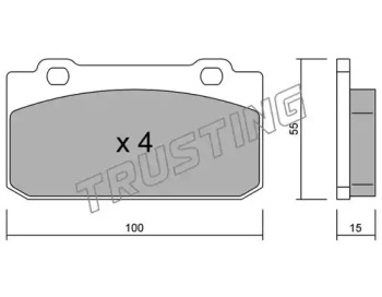 Комплект тормозных колодок TRUSTING 042.0