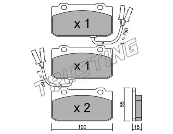 Комплект тормозных колодок TRUSTING 042.1