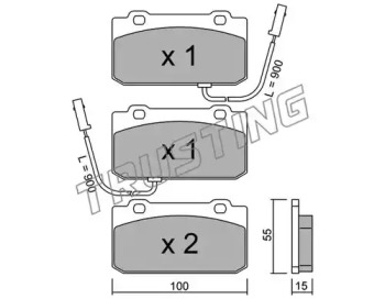 Комплект тормозных колодок TRUSTING 042.2