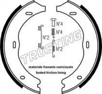 Комплект тормозных колодок, стояночная тормозная система TRUSTING 052.135K