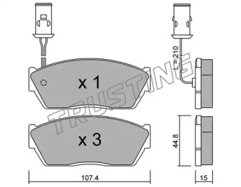 Комплект тормозных колодок TRUSTING 056.1