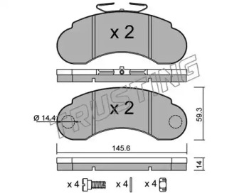 Комплект тормозных колодок TRUSTING 057.1
