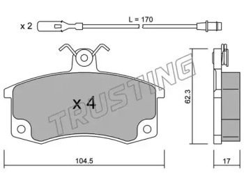 Комплект тормозных колодок TRUSTING 064.1