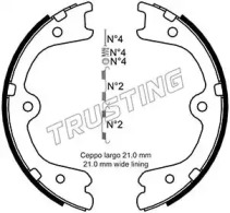 Комплект тормозных колодок, стояночная тормозная система TRUSTING 067.200K