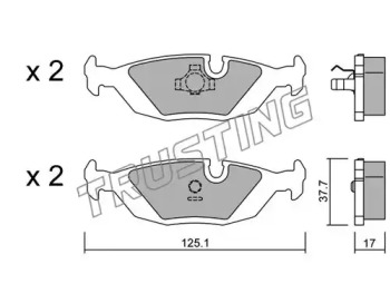 Комплект тормозных колодок TRUSTING 072.1