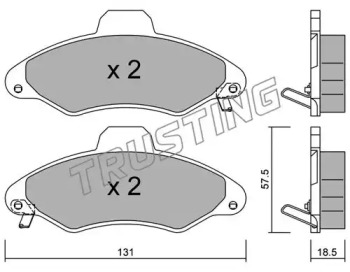 Комплект тормозных колодок TRUSTING 073.1